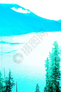A 山区和湖泊及山丘风景10背景图片
