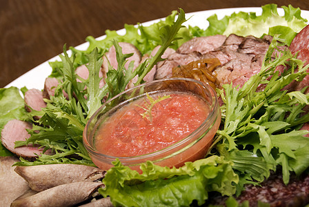 肉食开胃菜香菜美食食品牛肉菜单猪肉享受奢华晚餐火腿图片