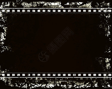 Grunge 胶片框架噪音划痕边界面具艺术相机边缘材料电影拼贴画图片