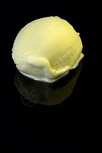 香草冰淇淋奶油宏观反射食物酸奶甜点白色盘子服务图片