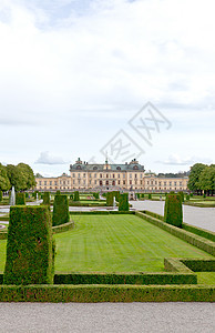 斯德哥尔摩市的宫国王房子蓝色治理旗帜风格天空雕像家庭城堡图片