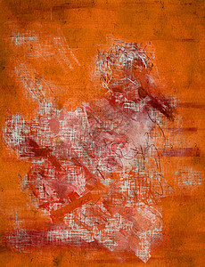 抽象水彩画红色笔画绘图液体橙子水彩艺术创造力拉丝作品图片