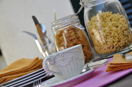 早餐谷物盘子午餐沙漠烹饪桌子传统图片
