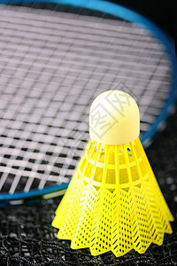 羽毛球设备正方形闲暇黑色白色运动绳索娱乐小鸟游戏细绳图片