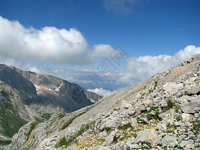 山山脉斜坡全景植被石头旅行植物文件解脱高地冰川图片