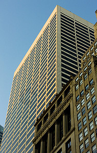 美国纽约市曼哈顿位置建筑物摩天大楼世界外观建筑学市政建筑旅行城市背景图片