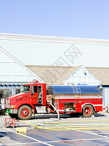 美国缅因州Wiscasset消防车消防队员外观消防队车辆消防员公路运输汽车软管交通工具图片