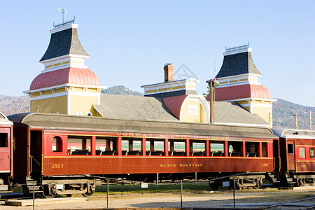 美国新罕布什尔州北康威铁路博物馆世界车站交通工具运输博物馆铁路运输火车旅行外观火车站图片