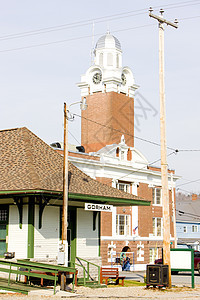 美国新罕布什尔州Gorham铁路博物馆博物馆铁路运输交通工具车站外观运输火车站位置铁路世界图片