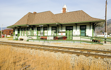 美国新罕布什尔州Gorham铁路博物馆火车站博物馆车站外观运输铁路位置世界交通工具铁路运输图片