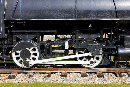 美国新罕布什尔州格罗韦顿市蒸汽机车的详情交通工具运输安装车轮机器铁路外观铁路运输轮子图片