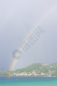 格林纳达格朗昂斯湾风景世界支撑彩虹海岸热带岛屿旅行位置海景图片