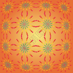 橙色抽象背景红色马赛克绿色墙纸拼贴画橙子插图技术创造力艺术图片