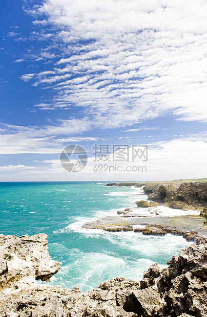 北点 巴巴多斯 加勒比世界海景岛屿支撑悬崖海岸岩石孤独海岸线外观图片