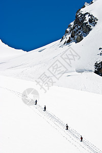高加索夏季的冰川自然天空土地国家滑雪旅游自由旅行城市假期图片