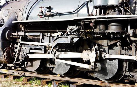 美国科罗拉多铁路博物馆蒸汽机车的详情安装博物馆运输外观轮子铁路车轮铁路运输图片