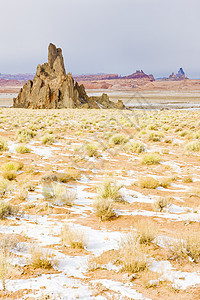 美国亚利桑那州的冬季风景侵蚀旅行岩石外观构造位置世界岩层地质孤独图片