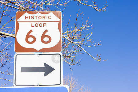 66号公路 美国亚利桑那州金曼外观路线路标图片