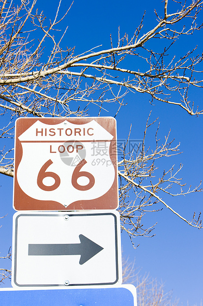 66号公路 美国亚利桑那州金曼路线外观路标图片