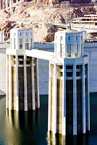 美国亚利桑那内瓦达州胡佛大坝电力活力能量障碍建筑发电能源位置自然资源水力发电图片
