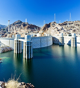 美国亚利桑那内瓦达州胡佛大坝发电力量建筑自然资源水电活力电站位置生产水力发电图片