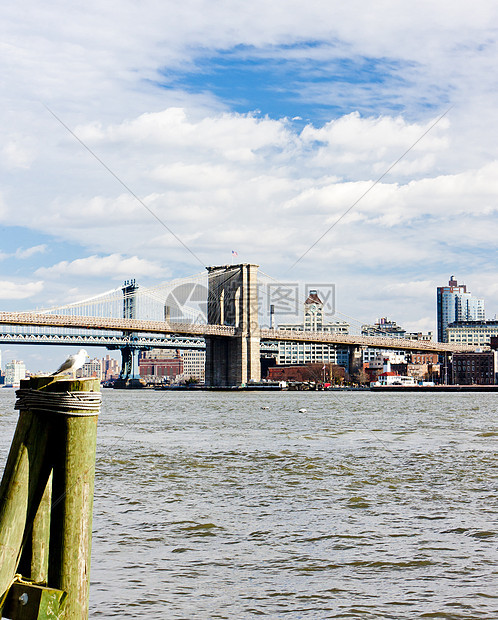 美国纽约市曼哈顿布鲁克林大桥建筑学世界建筑位置外观地标城市旅行景观图片