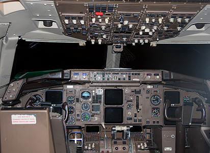 商业飞机驾驶舱航空公司控制板力量拨号喷射航班展示运输导航屏幕图片
