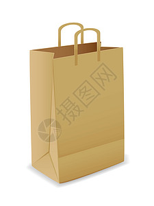 矢量纸袋白色插图销售零售回收商业市场顾客生态购物图片