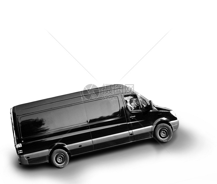黑面包车运动金属送货司机服务交通商业货运技术货物图片