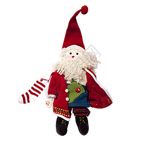 圣诞玩具填充玩具熊彩色照片背景动物短袜红色胡须图片