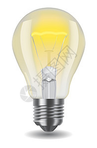 闪亮的经典光灯泡白色灯光玻璃创造力黄色电脑绘画燃料卡通片力量图片