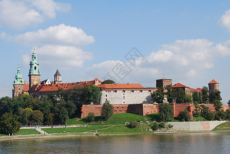 克拉科夫的瓦利城堡纸巾历史市场正方形住宅大教堂皇家图片