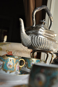 奢华茶博物馆盘子烹饪房子沙漠传统午餐图片