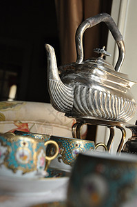 奢华茶博物馆传统午餐沙漠房子盘子烹饪图片