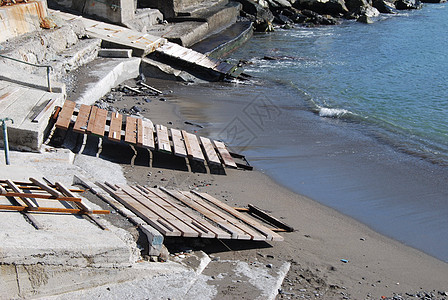意大利利古里亚州热那亚村庄海滩历史渔夫石墨船运胡同房子中心喷泉图片