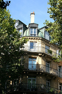 巴黎文化建筑学建筑物历史性房屋途径旅行阳台假期场景图片
