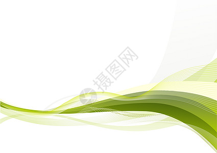 绿浪摘要背景背景横幅绿色推介会插图生长线条图形漩涡计算机植物图片