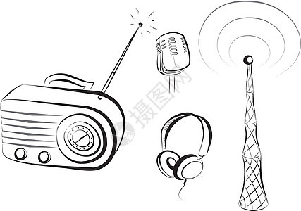 无线电广播概念图片