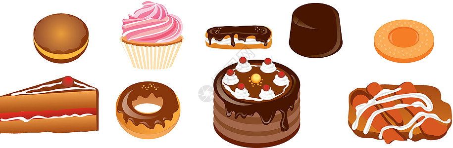 蛋糕馅饼绘画插图食物糖果图片