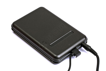 外置硬盘白色盒子袖珍贮存光盘金属驾驶电缆黑色记忆图片