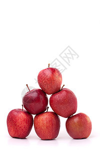 苹果金字塔团体水果饮食红色食物白色三角形图片