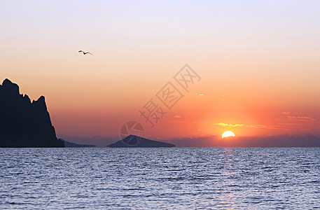 黎明海岸假期海浪旅游风暴全景岩石旅行海景戏剧性图片