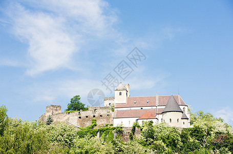 加尔斯城堡废墟 下奥地利州 奥地利据点历史性建筑教堂防御外观教会建筑学工事堡垒图片