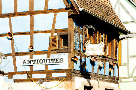 法国阿尔萨斯州金茨海姆的房屋详情招牌建筑外观世界结构建筑物乡村位置村庄建筑学图片