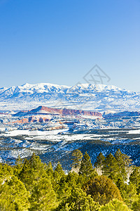 在美国犹他州犹他州 冬季国会礁国家公园山脉位置外观海角旅行风景世界图片