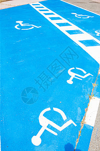 为残疾人预留的空位蓝色外观轮椅示意图图片