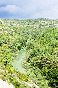 法国普罗旺斯世界外观风景旅行峡谷位置绿色森林图片