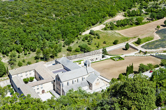 法国普罗旺斯普罗旺斯Senanque修道院位置历史建筑建筑学鸟瞰图世界历史性旅行教会外观图片