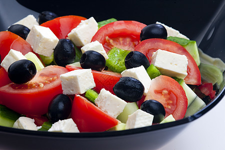 希腊沙拉膳食营养静物黄瓜盘子食品美食蔬菜菜肴胡椒图片