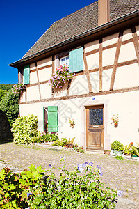 法国阿尔萨斯 卡耶斯贝格建筑学旅行外观世界房子建筑村庄位置图片